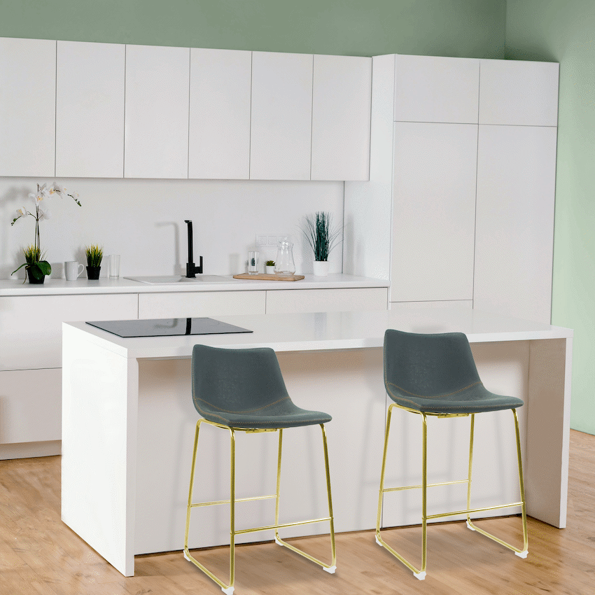 Everfurn Opal Large Barstool Gold - 2 Pack