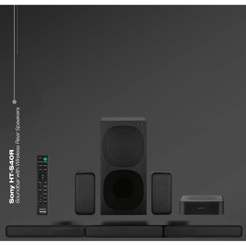 Sony HT-S40R 600w 5.1ch Soundbar with Wireless Rear Speakers