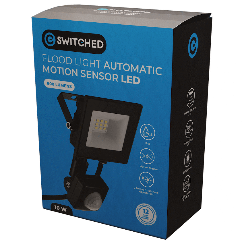 Switched 10w LED Flood Light Automatic Motion Sensor