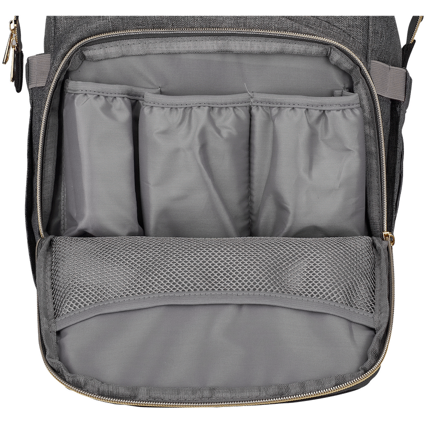 Totes Babe Alma Diaper Backpack Colourblock - Grey/Charcoal