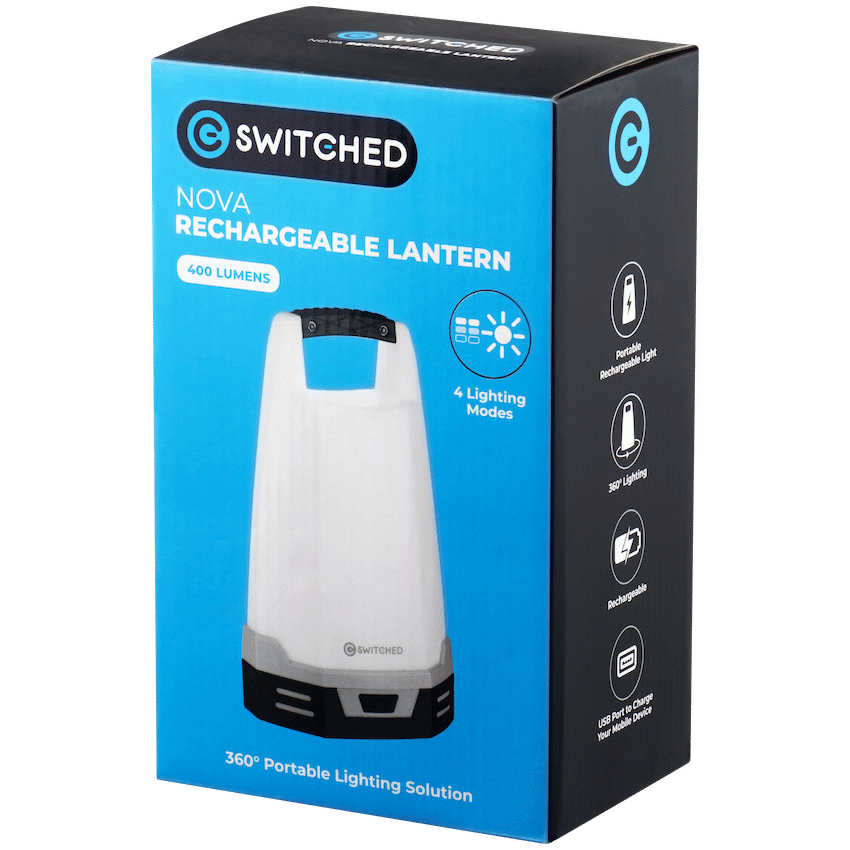 Switched Nova Rechargeable Lantern - Grey