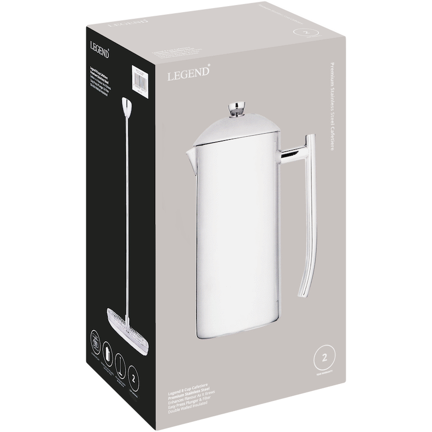 Legend Stainless steel 8 cup cafetiere ( Order in Qty of 1)