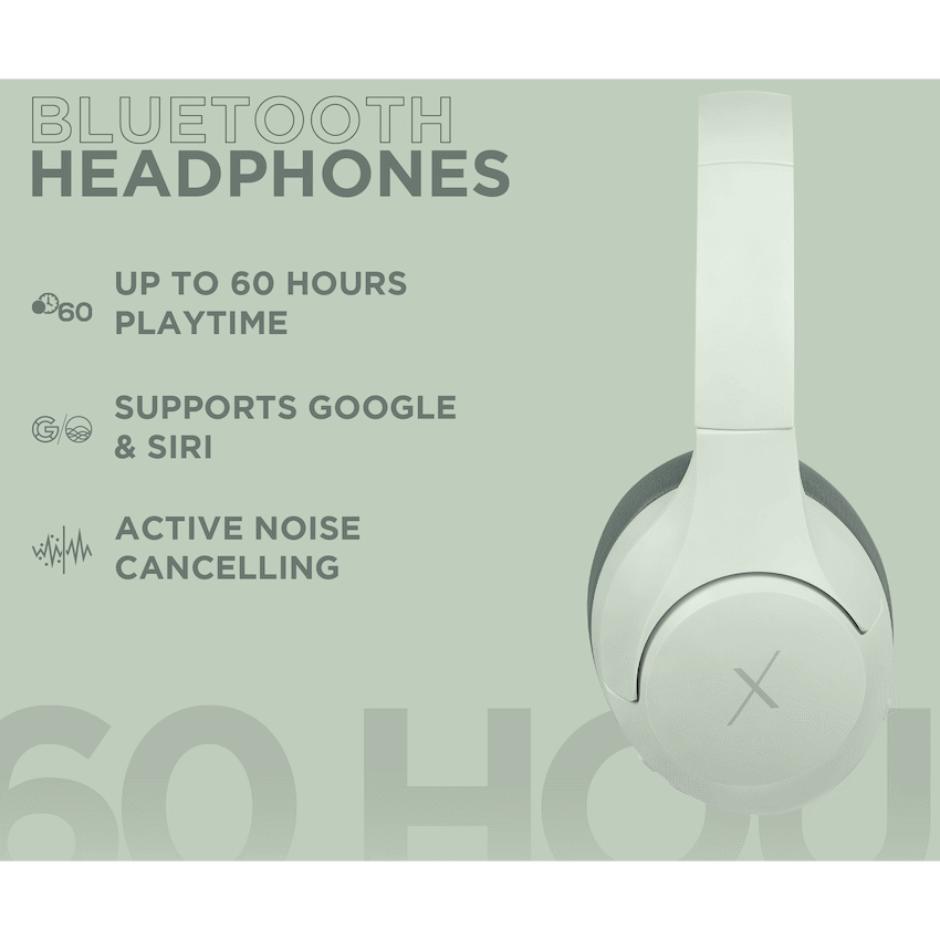 VolkanoX VXH200 Bluetooth Headphones with ANC - Green