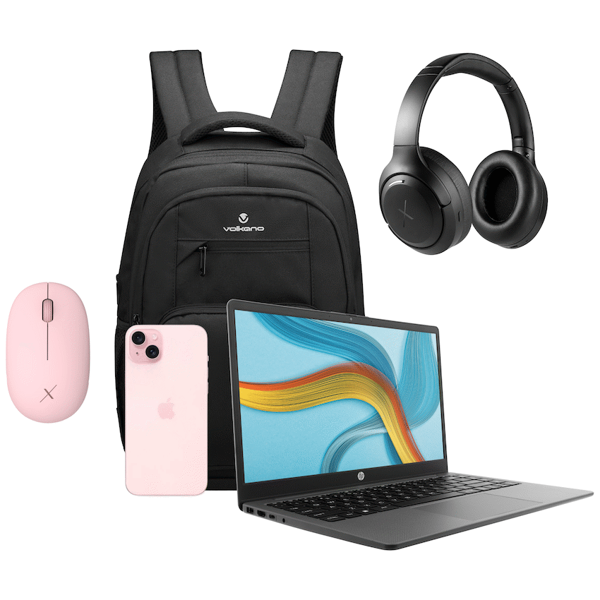 MTP03HX/A iPhone 15 128GB | HP 245 G10 14 inch 8GB/256GB Win11 - Bag+Mouse+Headphone
