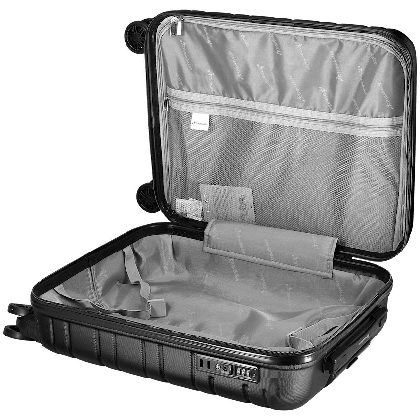 Travelwize Cabana ABS 4-Wheel Spinner 55cm Luggage - Black