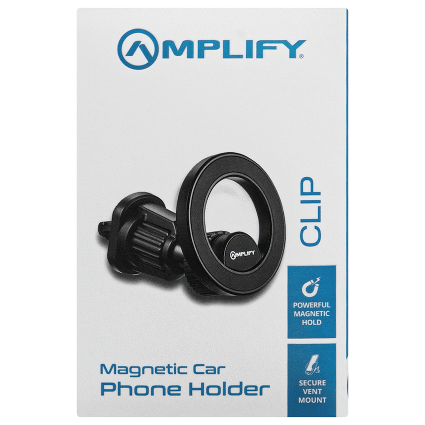 Amplify Clip Series Magnetic Car Phone Vent Holder (PDQ) - Black