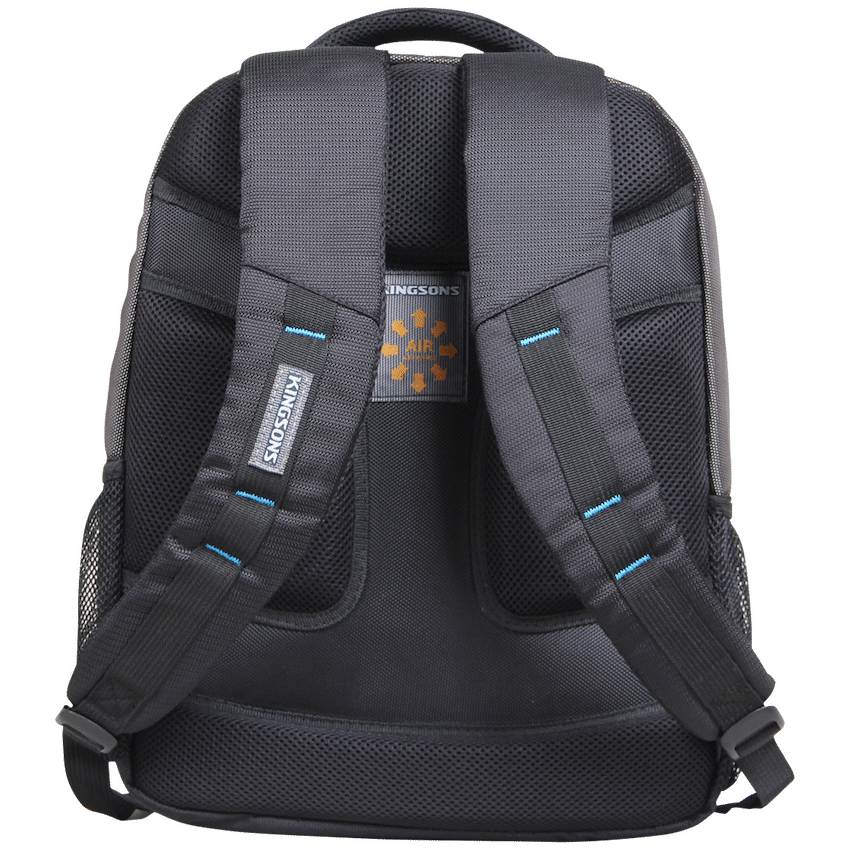 Kingsons 15.6" black laptop backpack with key chain