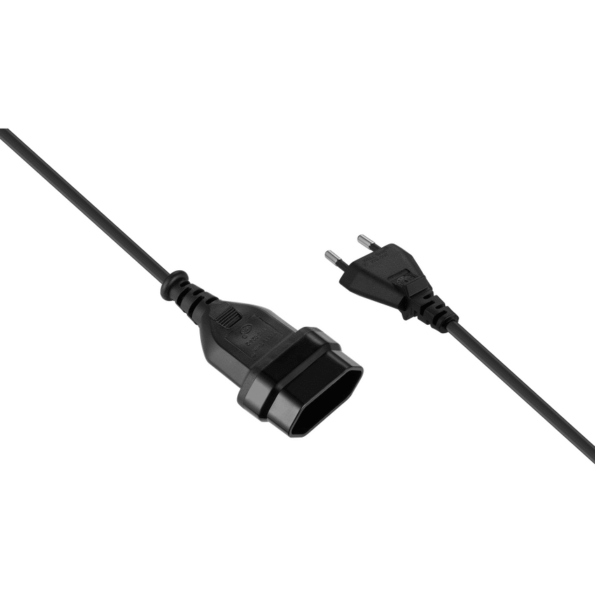 Switched Easy Cable Extender 2-Pin Euro to 2-Pin Euro Socket 2m