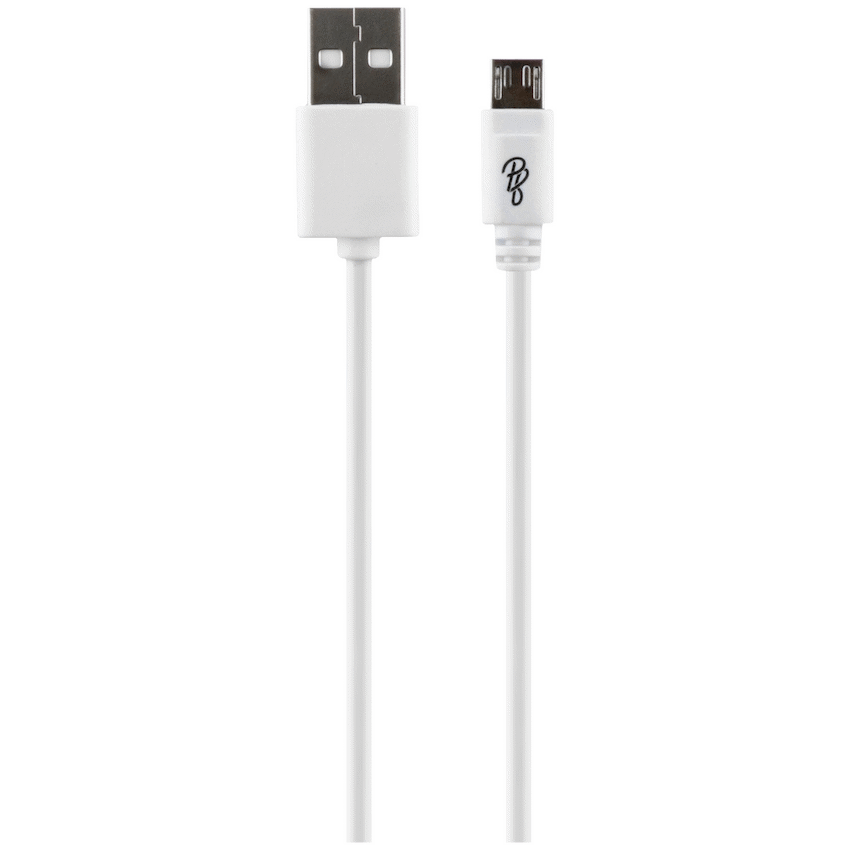 Pro Bass Power Series Boxed Round Micro USB Cable - White