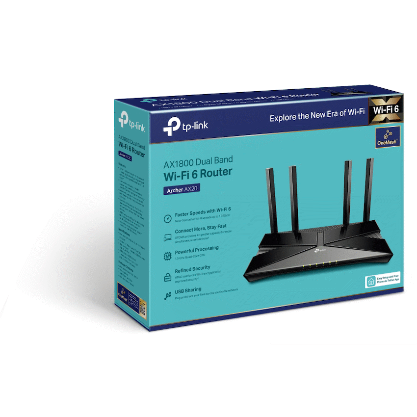 TP-Link Archer AX20 AX1800 Wi-Fi 6 Router