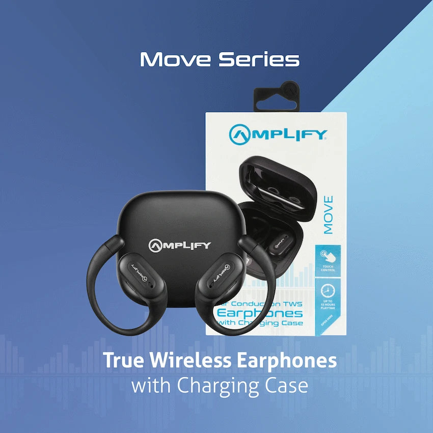 Amplify Move Series Air Conduction TWS Earphones - Black