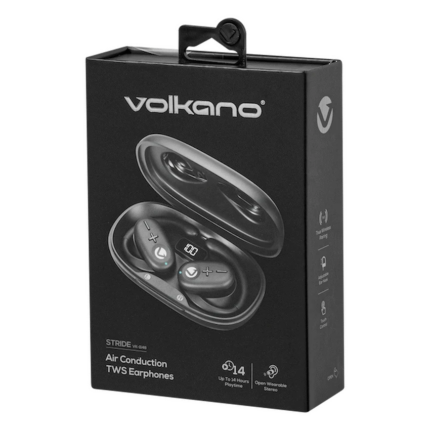 Volkano Stride Series Air Conduction TWS Earphones - Black