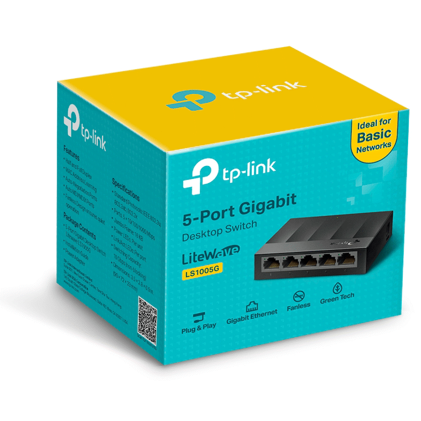 TP-Link LiteWave LS1005G 5-Port Gigabit Desktop Switch