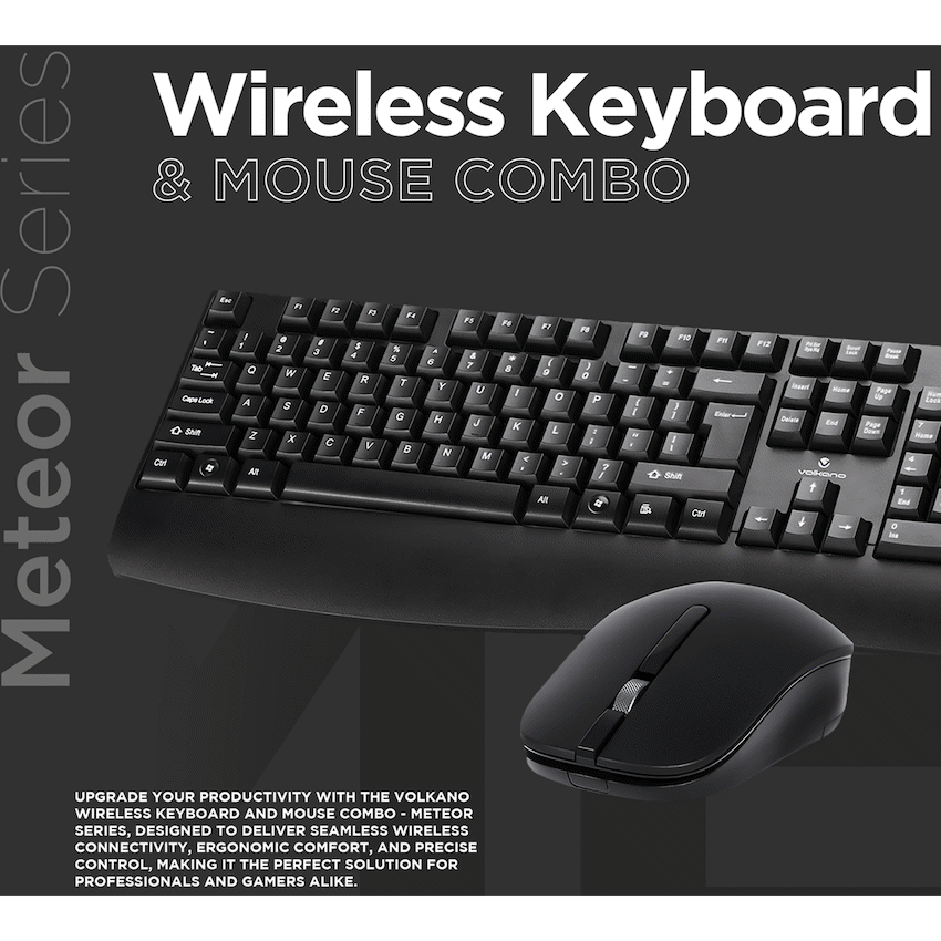 Volkano Meteor Wireless Keyboard and Mouse Combo
