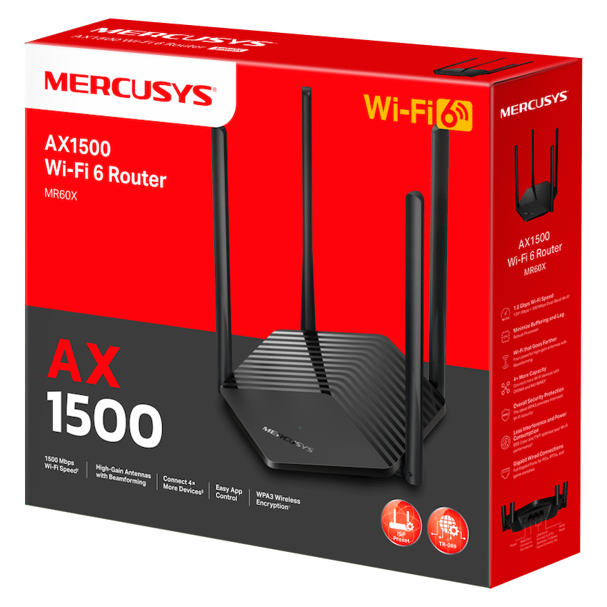 TP-Link Mercusys MR60X AX1500 Wi-Fi 6 Router