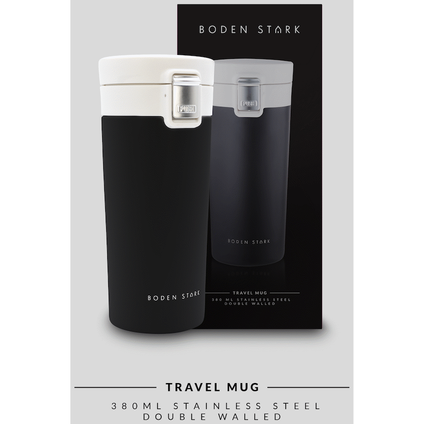 Boden Stark 380ml Travel Mug - Black