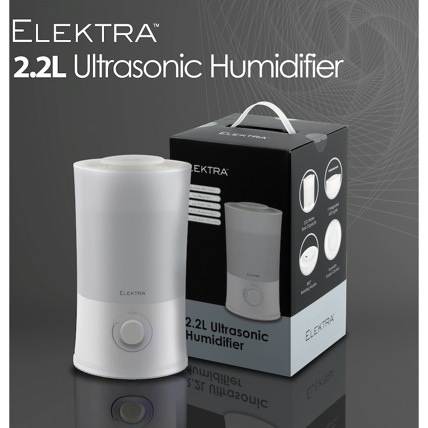 Elektra 2.2L Ultrasonic Humidifier - White