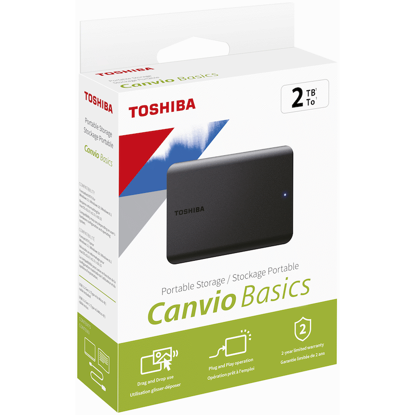 Toshiba Canvio Basics 2TB 2.5" USB 3.2 Black