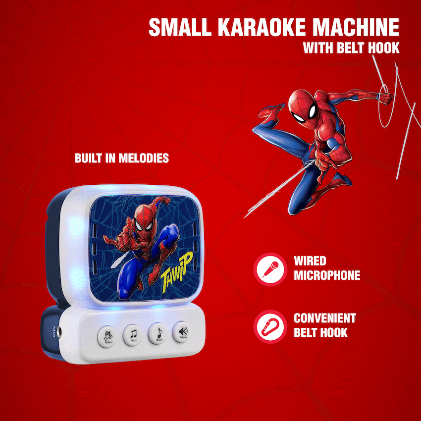 Marvel Spider-Man Mini Karaoke Machine With Belt Hook