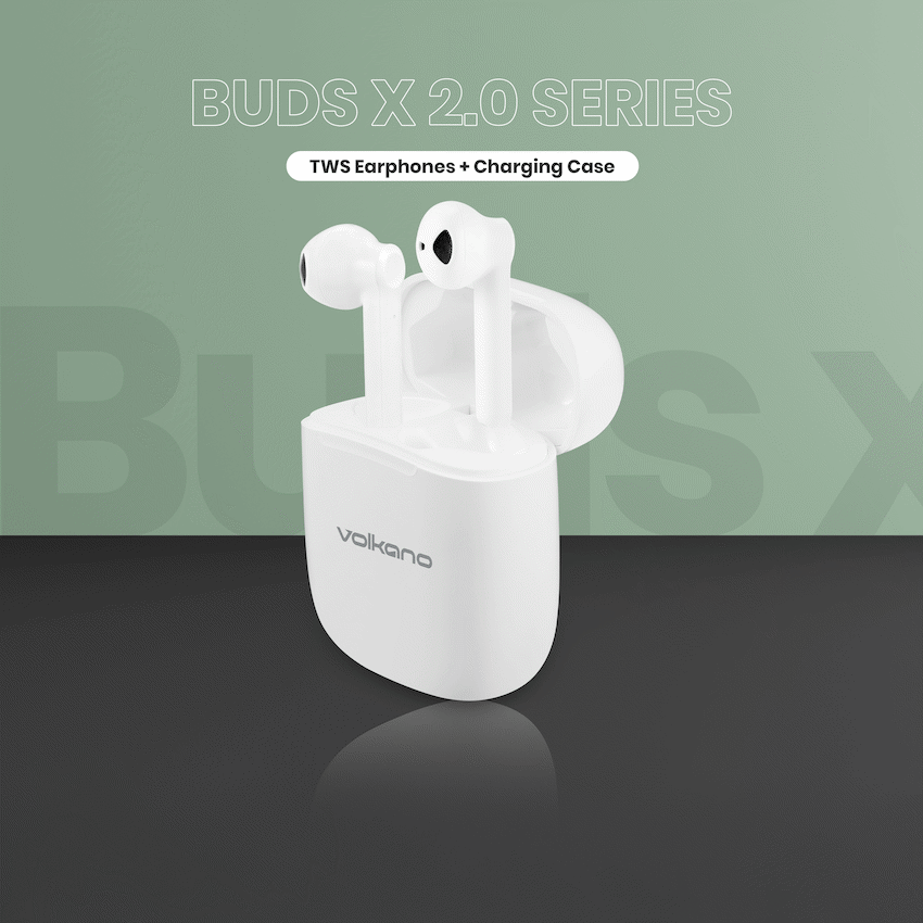 Volkano Buds X 2.0 Series True Wireless Earphones - White