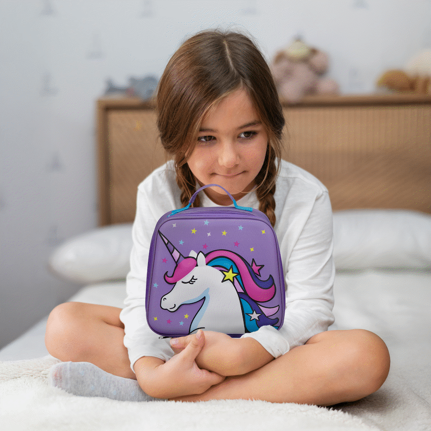 Quest Unicorn 3D EVA Lunch Bag Purple