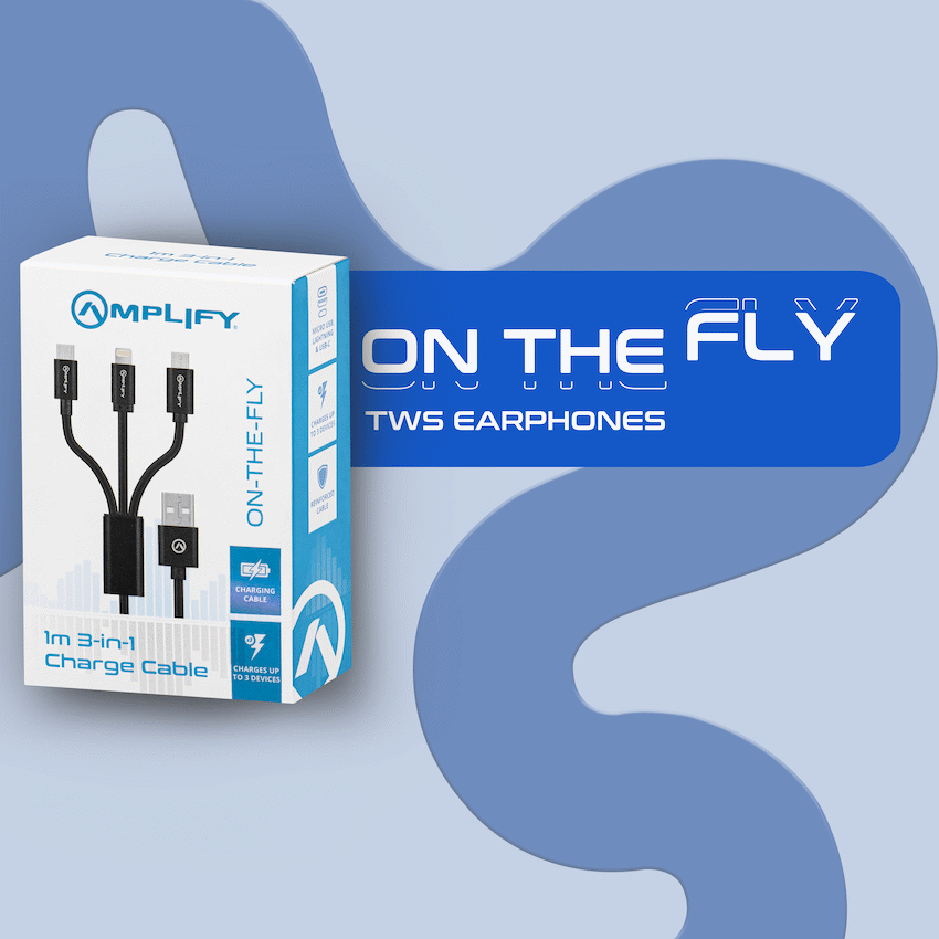 Amplify On the Fly 3-in-1 Charging Cable 1m