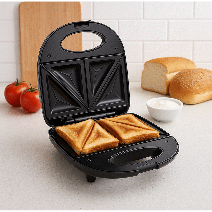 Elektra 700w Sandwich Press - Black