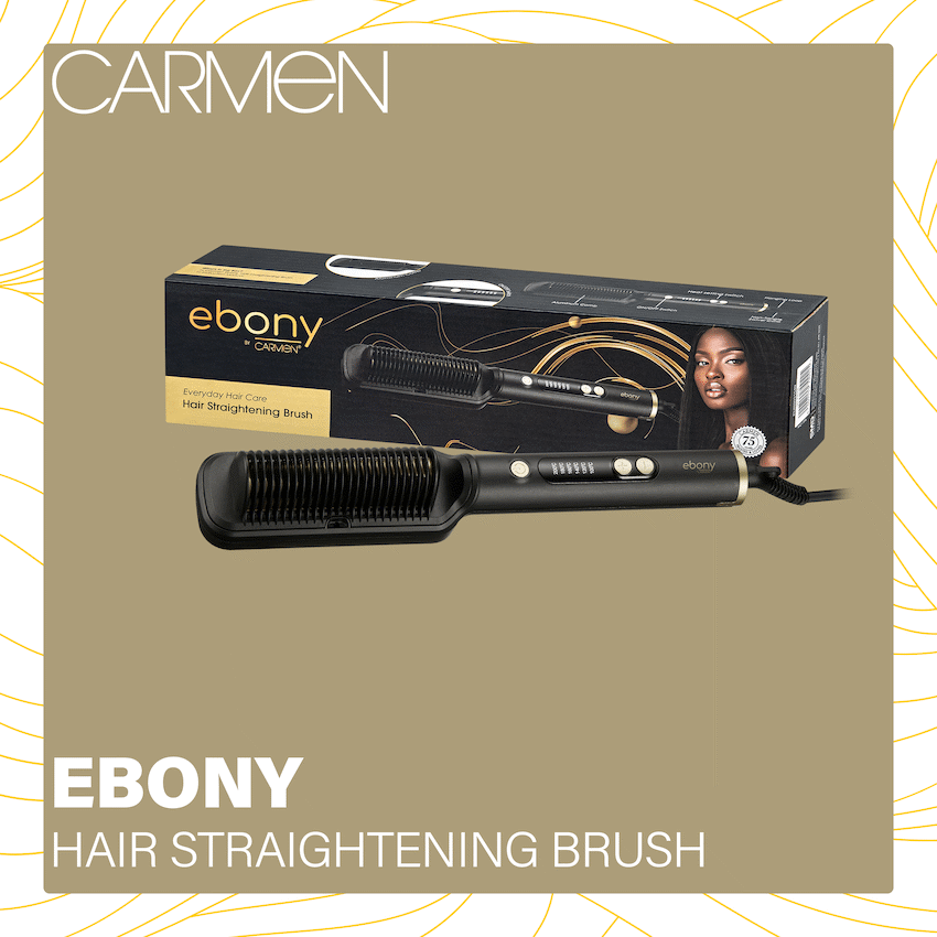 Carmen Ebony Hair Straightening Brush