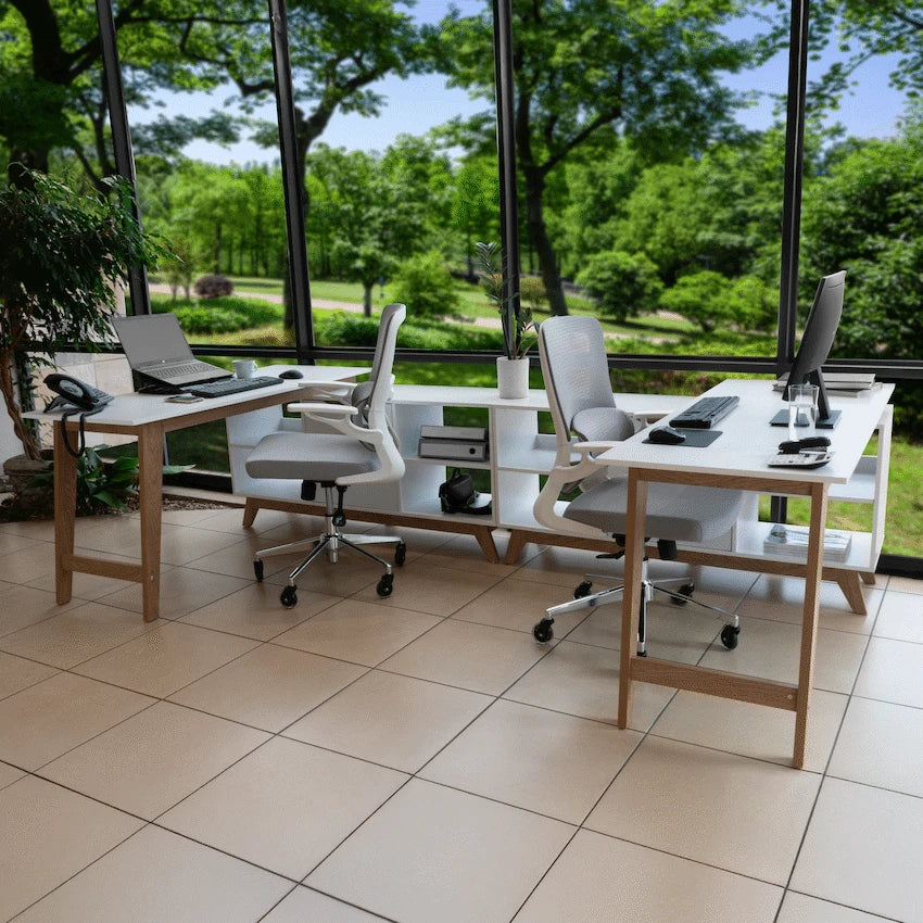 Everfurn Lunar Office Desk - 2 Boxes