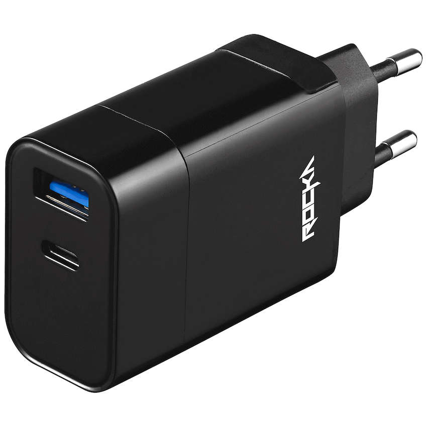 Rocka Rapid Series QC3.0 + PD Wall Charger, 18w, with Cable