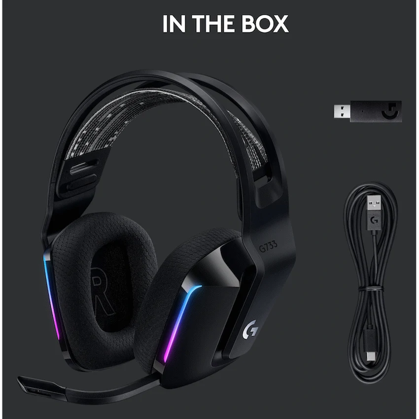Logitech(R) G733 LIGHTSPEED Wireless RGB Gaming Headset - Black