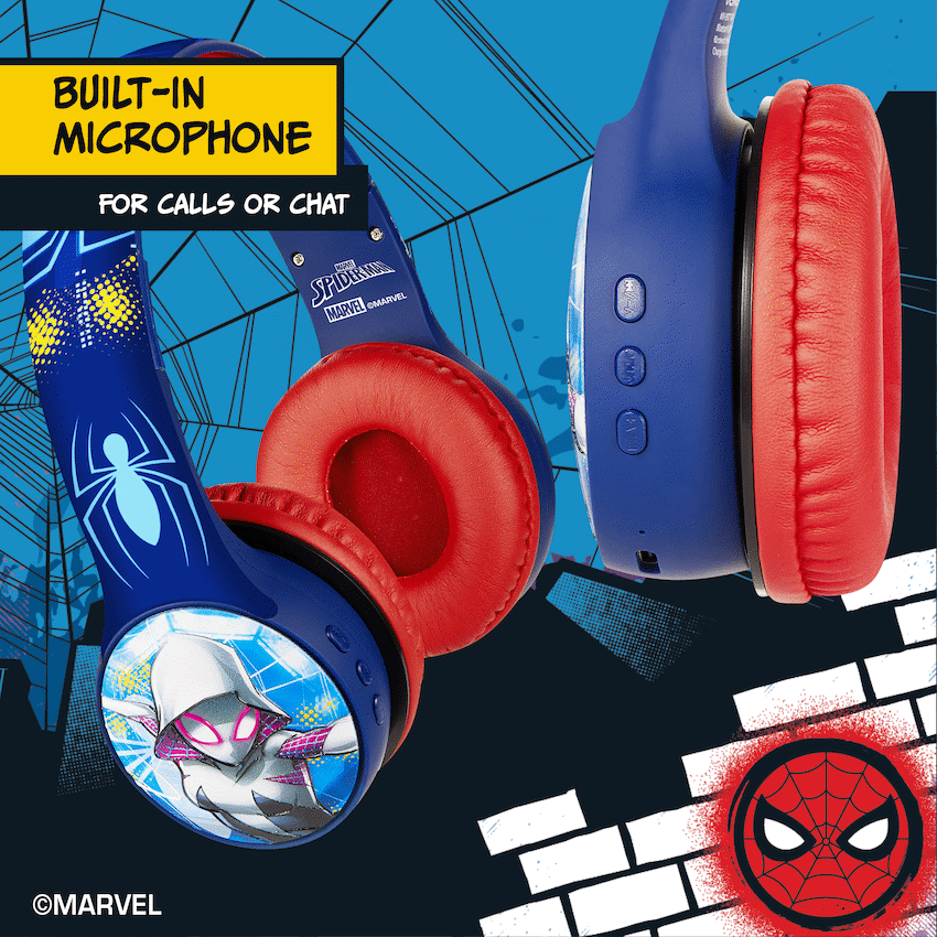 Marvel Spider-Man Bluetooth Padded Headphones with dB Switch Function