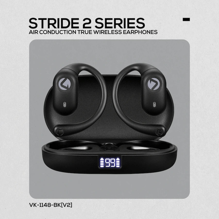 Volkano Stride 2 Air Conduction True Wireless Earphones - Black