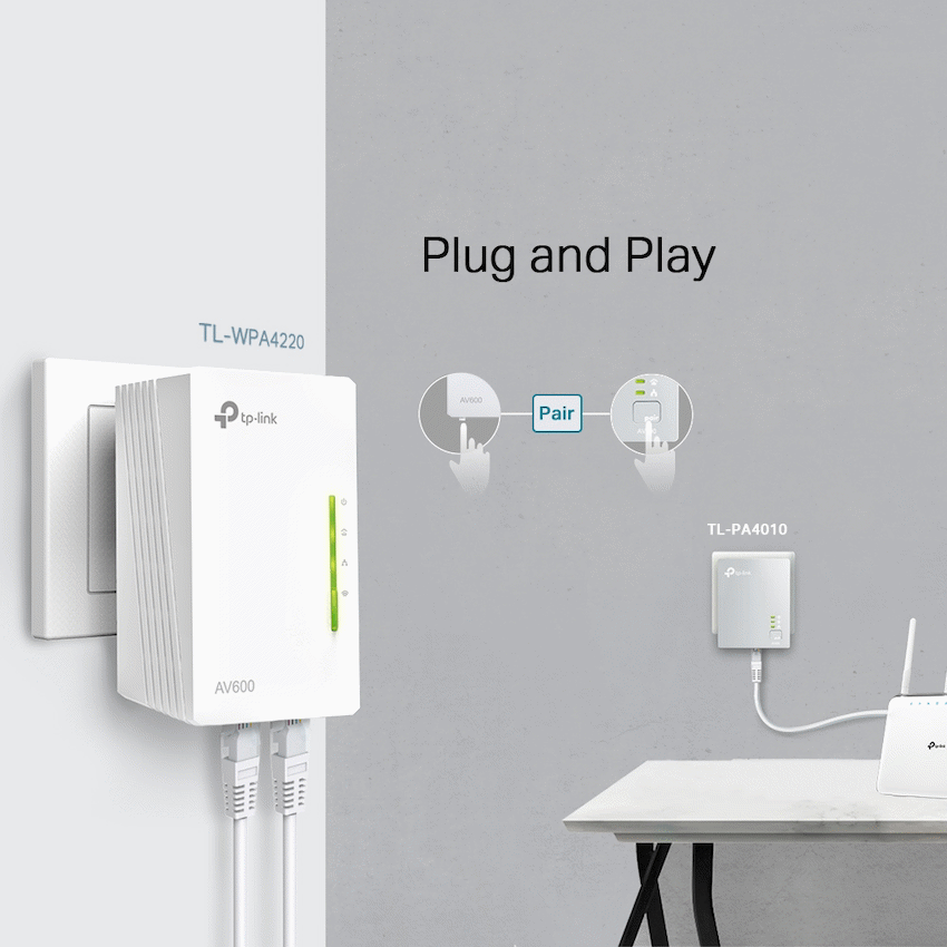 TP-Link TL-WPA4220 TKIT Twin AV600 Powerline Wi-Fi Kit