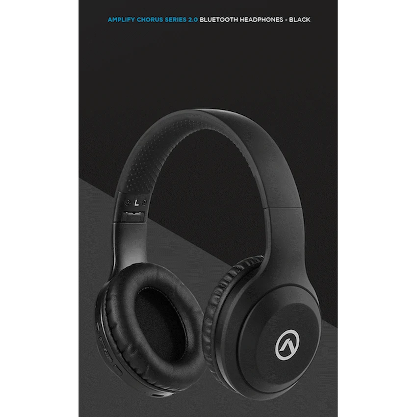 Amplify Chorus Series Bluetooth 2.0 Headphones - Black