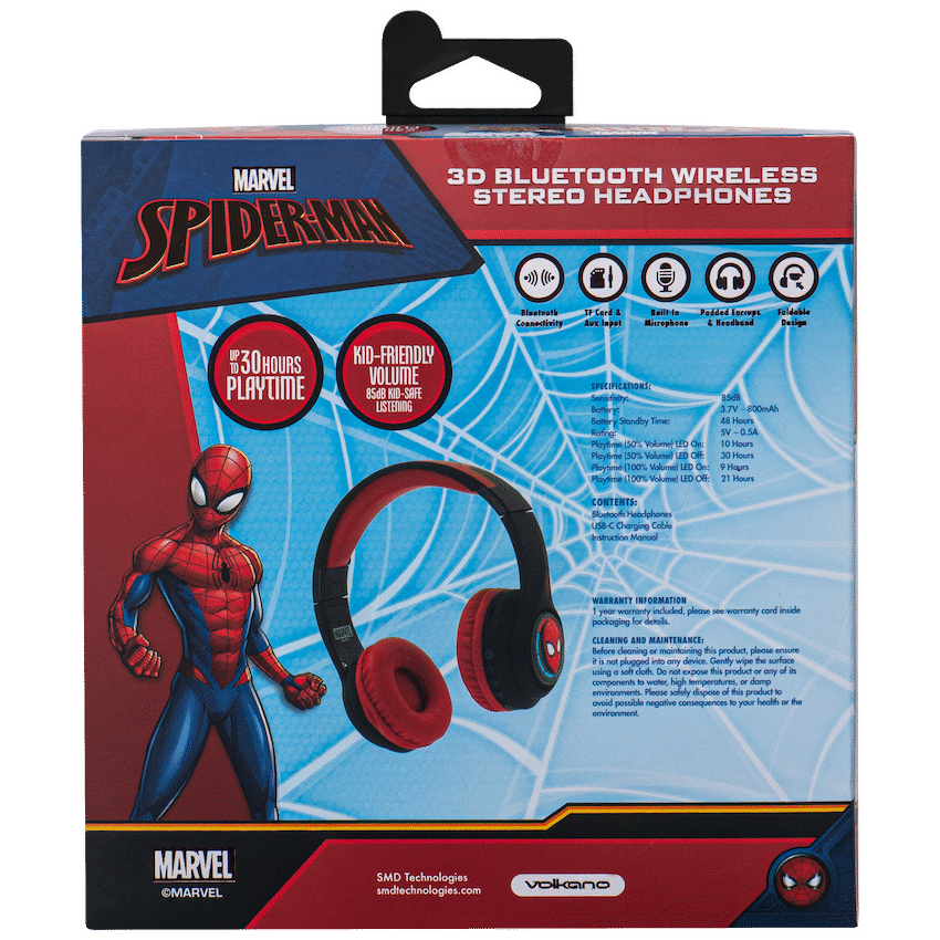 Marvel Spider-Man 3D Bluetooth Headphones