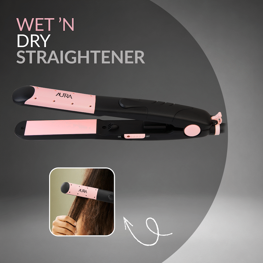 Aura by Elektra Wet n Dry Straightener Black