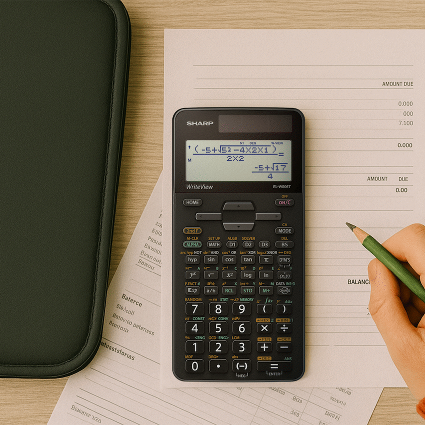 Sharp EL-W506T-BGY Scientific Calculator - 640 functions