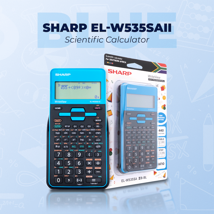 Sharp EL-W535SAII Blue Scientific Calculator