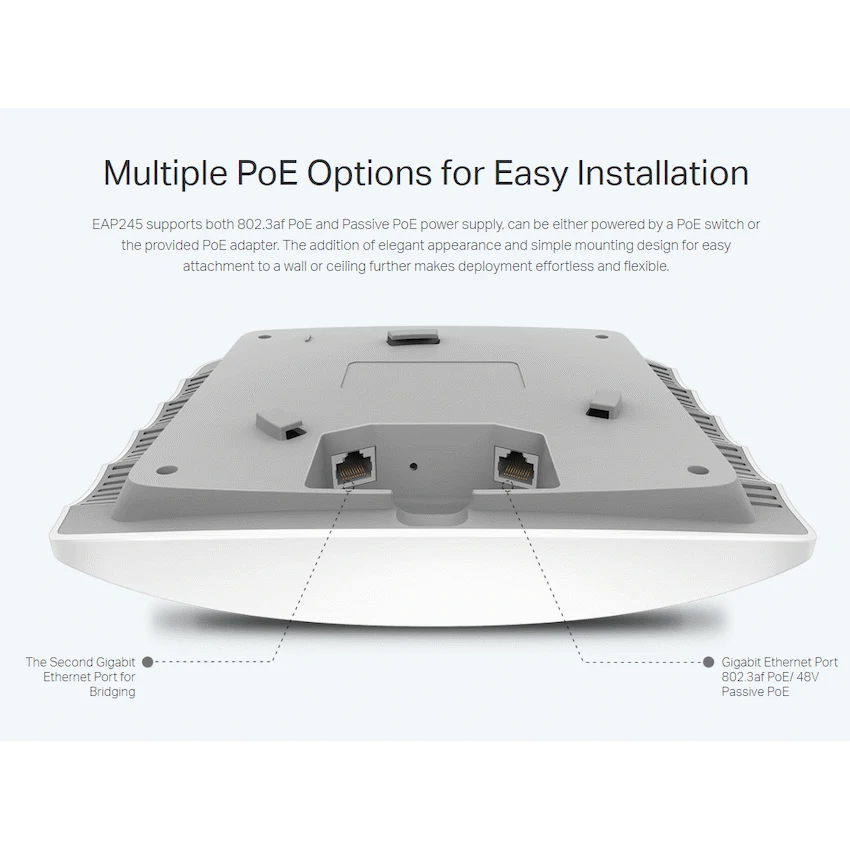 TP-Link EAP245 AC1750 Dual-Band Ceiling-Mount Access Point