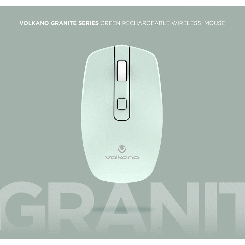 Volkano Granite Series Rechargeable Wireless Mouse - Green