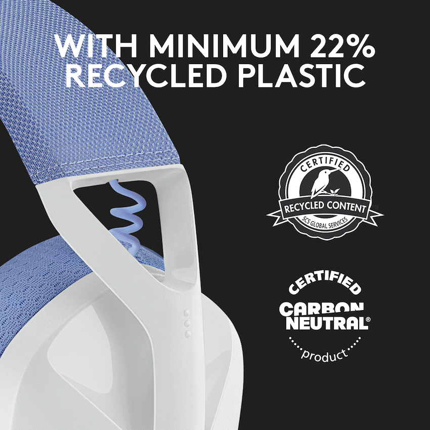 Logitech(R) G435 LIGHTSPEED Wireless Gaming Headset - White