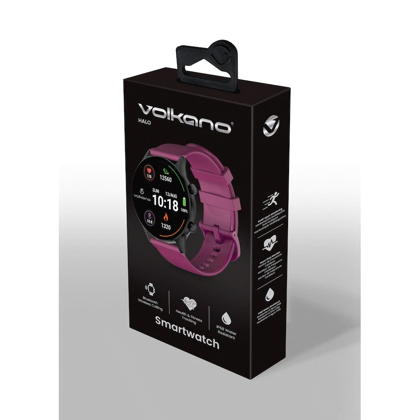 Volkano Halo Series Smartwatch - Burgundy