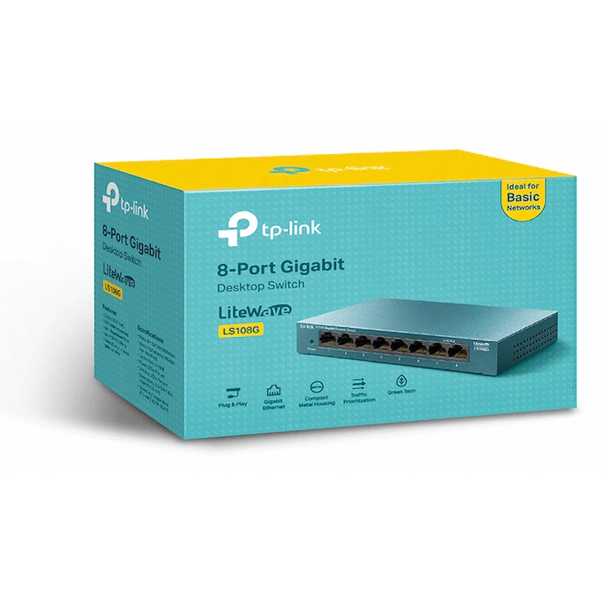 TP-Link LS108G LiteWave 8-Port Gigabit Desktop Switch