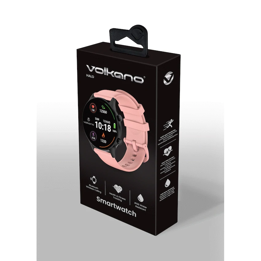 Volkano Halo Series Smartwatch - Coral Pink