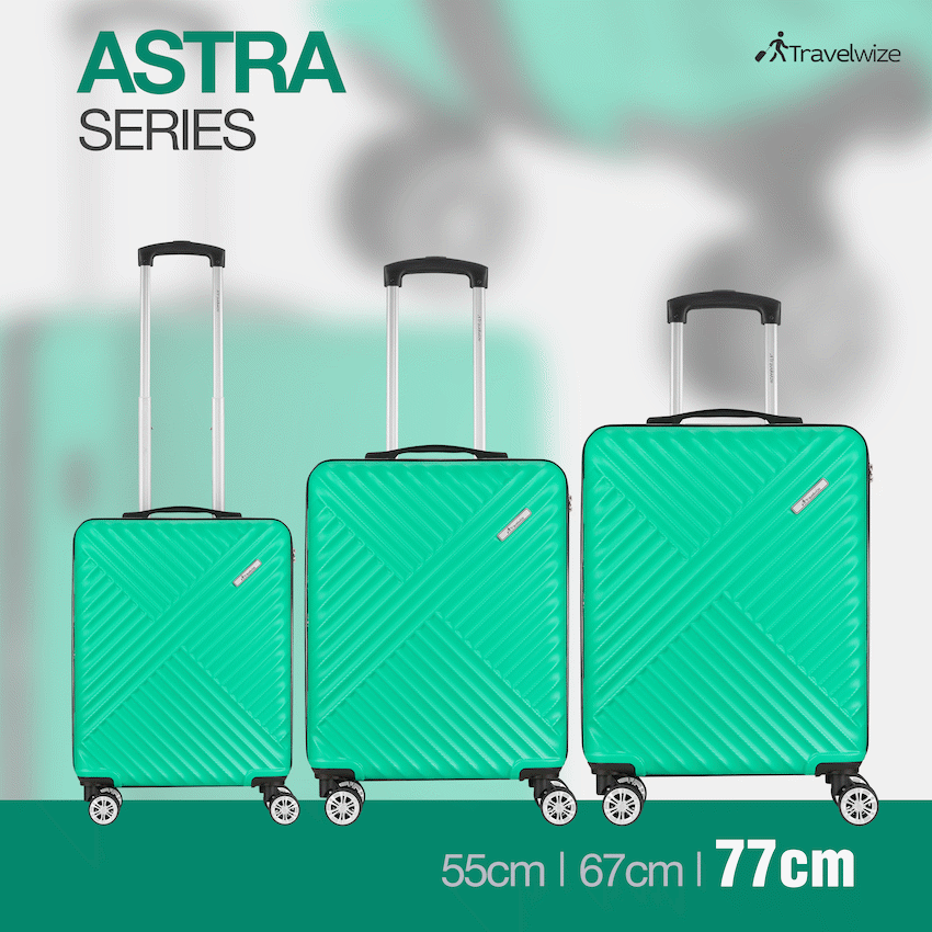 Travelwize Astra ABS 77cm 4-Wheel Spinner Luggage - Jade