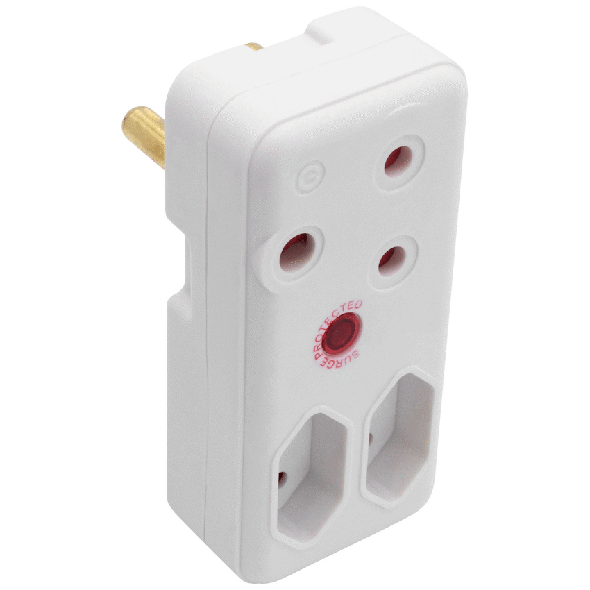 Switched 3-Way Medium Surge Adaptor - White