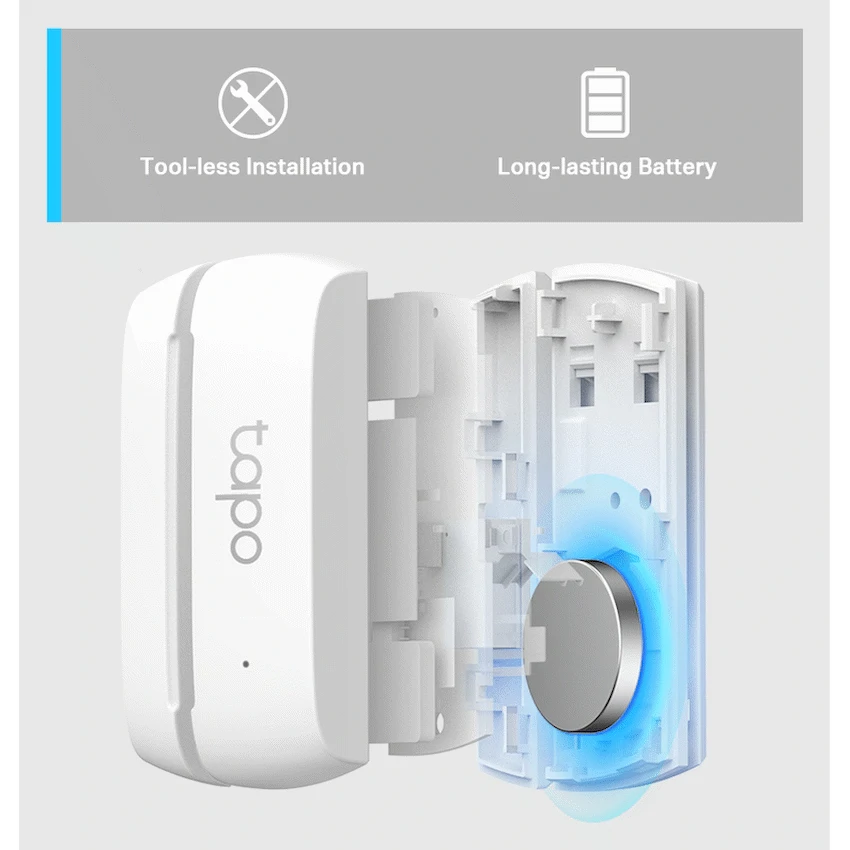 TP-Link Tapo T110 Smart 868mhz Door/Window Sensor with CR2032 Battery