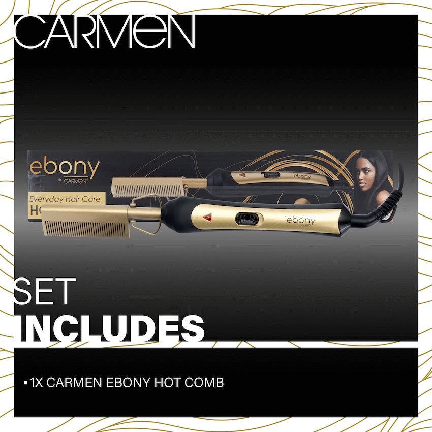 Carmen Hot Comb - Ebony