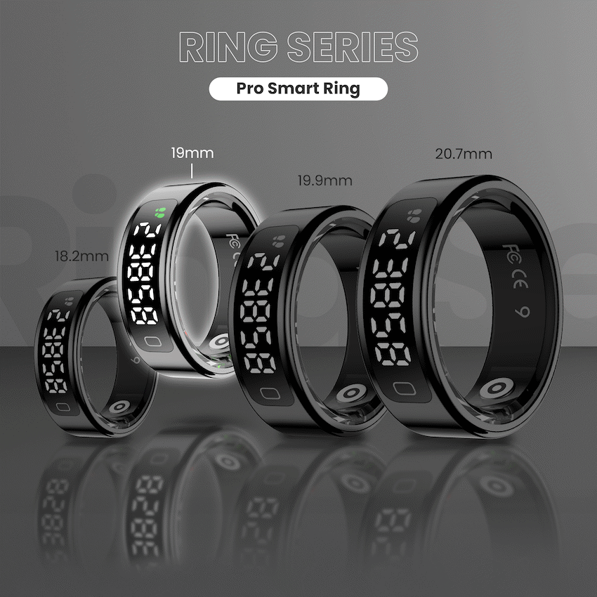 Volkano Ring Series Ring Pro Smart Ring with Charging Case - 19mm